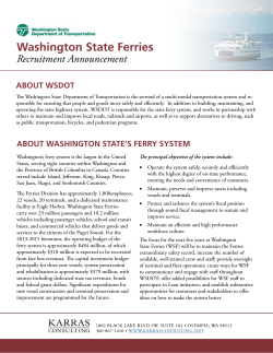 Washington State Ferries Recruitment