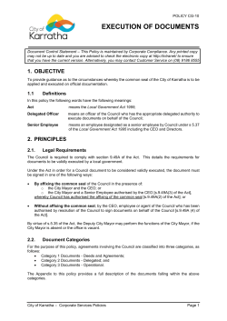 CG10 Execution of Documents Policy