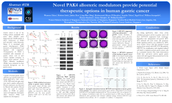 Novel PAK4 allosteric modulators provide potential therapeutic