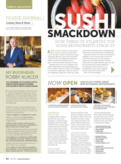 May 2015: Sushi Smackdown, My Buckhead
