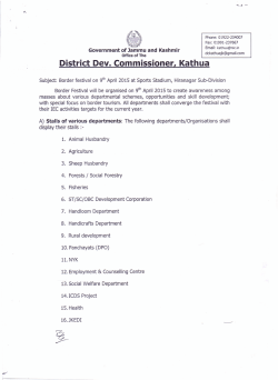 District Dev. Commissioner, Kathua