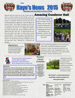 Amazing Condover Hall - Kaye`s First & Nursery School