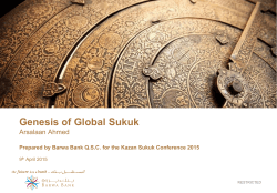 Genesis of Global Sukuk - Kazan Sukuk Conference 2015