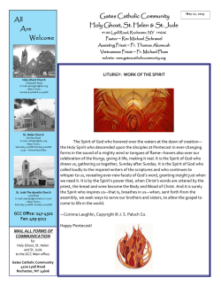 All Are Welcome Gates Catholic Community Holy Ghost, St. Helen