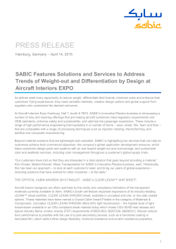 Sabic press release A