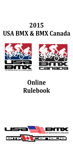 2015 BMX Canada Rule Book