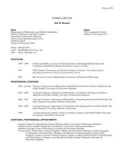 cv - Karl Broman