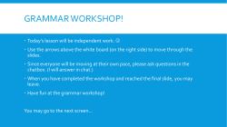 Grammar Workshop (3.25.15)