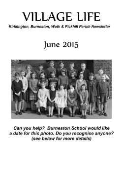 June 2015 - United Benefice of Kirklington, Burneston, Wath & Pickhill