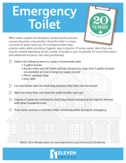 20-to-Ready - Emergency Toilet