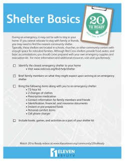 20-to-Ready - Shelter Basics