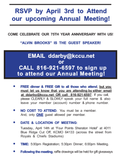RSVP by April 3rd to Attend our upcoming Annual Meeting! â¢ FREE