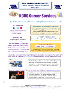 March 2015 - Keewatin Career Development Corporation.