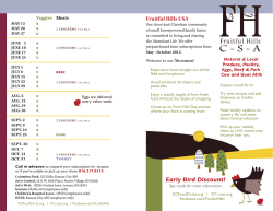 Fruitful Hills CSA Brochure 2015