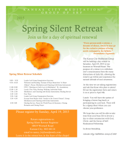 Spring Silent Retreat - Kansas City Meditation Group of Self
