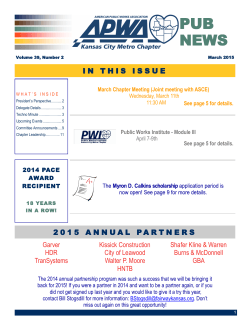 March 2015 - KC Metro Chapter - American Public Works Association