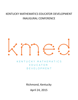 KMED Conference Program - KCM - Northern Kentucky University