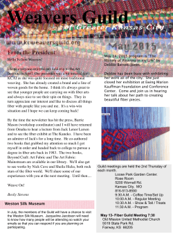 May 2015 Guild News - Weavers Guild of Greater Kansas City