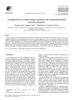 On approaches to couple energy simulation and