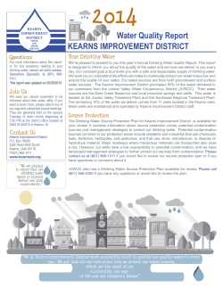 Water Quality Report KEARNS IMPROVEMENT DISTRICT