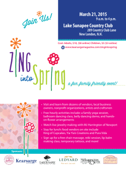 March 21, 2015 Lake Sunapee Country Club