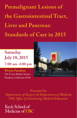 Standards of Care in 2015 - Keck School of Medicine of USC