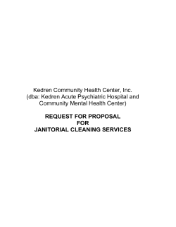 Request for Proposal for Janitorial Cleaning Services