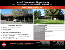 Leased Investment Opportunity - Keegan & Coppin Company, Inc.