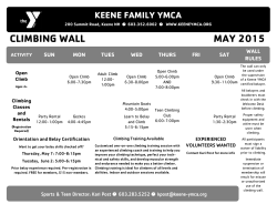 Open Climb - Keene Family YMCA