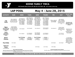 LAP POOL May 4 - June 28, 2015