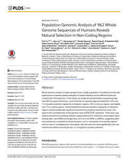Population Genomic Analysis of 962 Whole Genome