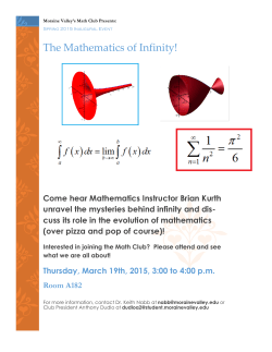 The Mathematics of Infinity!
