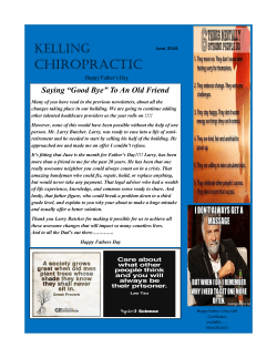 June 2015 Newsletter - Kelling Chiropractic