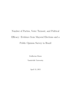 Number of Parties, Voter Turnout, and Political Efficacy: Evidence