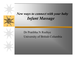 Infant Massage - Kelty Mental Health Resource Centre