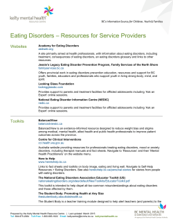 Eating Disorders - Kelty Mental Health Resource Centre