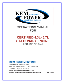 CERTIFIED 4.3L- 5.7L STATIONARY ENGINE