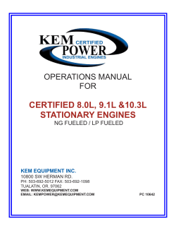 8.0L / 9.1L / 10.3L Stationary Service Manual
