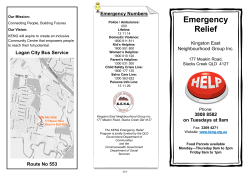 Emergency Relief Brochure