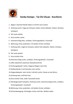 Kenko Kempo Tai Chi Form - Kenko Kempo Karate Organisation