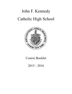 Course Booklet Master2015-2016 - John F. Kennedy Catholic High