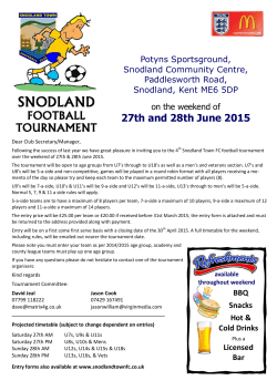 27th and 28th June 2015