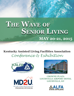 THE WAVE OF SENIOR LIVING