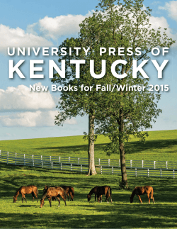 UNIVERSITY PRESS OF - The University Press of Kentucky