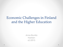 Economic Challenges in Finland and the Higher Education