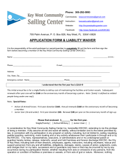 waiver form. - Key West Community Sailing Center
