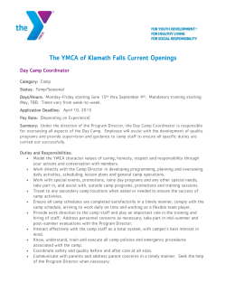 The YMCA of Klamath Falls Current Openings