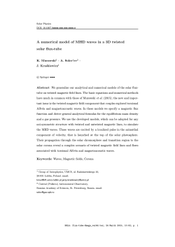 A numerical model of MHD waves in a 3D twisted solar flux-tube