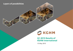 Q1 2015 Results of KGHM International