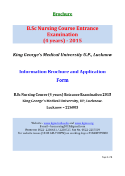 BSC Nursing 2015-Brochure